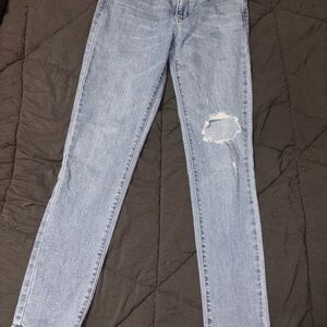 Levi's Classic Blue Ripped Skinny Jeans